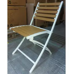 GENERICO - Silla Plegable para Exteriores Restaurante Terraza Marrón Pack x2