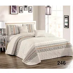 GENERICO - Quilt de Verano 2 plazas. Color Beige con Diseño 246