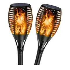 GENERICO - Pack X2 Lampara Luces Solares Antorchas Led Estaca