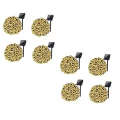 GENERICO - Pack X8 Luces Solares Navidad Guirnalda 10 Metros 100 calido