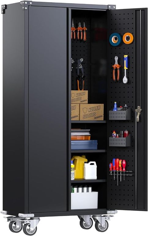 Armario Metálico Alto 5 Niveles Accs. Panel de Herramienta - Linea Black TC-02
