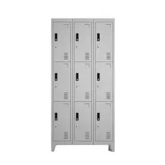 GENERICO - Lockers Metálicos 3 Cuerpos y 9 Puertas