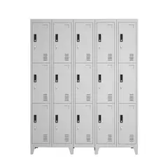GENERICO - Lockers Metálicos 5 Cuerpos y 15 Puertas