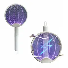 GENERICO - Raqueta matamoscas electrico mata mosca mosquito recargable