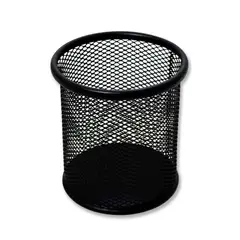 OEM - Porta Lápiz De Rejilla Malla Negra Metálica Oficina