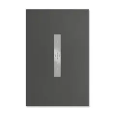 VELSTON - Receptaculo de ducha Negro SMC 120X70cm altura 3cm Textura Piedra Artificial con Gelcoat ISO-NPG