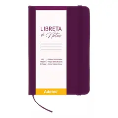 ADETEC - Libreta De Notas A5 Cosida Papel Beige 100 g X 80 Hojas