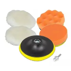 GENERICO - Kit de 6 Piezas de Borlas y Esponjas para Pulir Auto