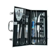 TOLVA - Set maleta metal para asado 15 piezas
