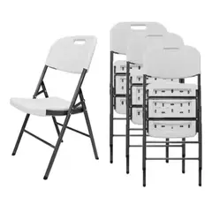 GENERICO - Set De 4 Sillas Plegables Resistentes Portátiles Eventos