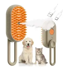 GENERICO - Cepillo A Vapor Para Gatos Y Perros Masajeador Quita Pelos