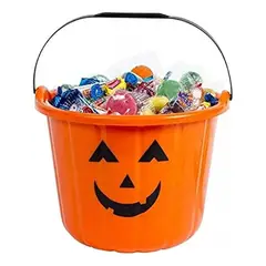 GENERICO - Cubo Calabaza Grande Dulces Halloween Balde Dulce O Truco