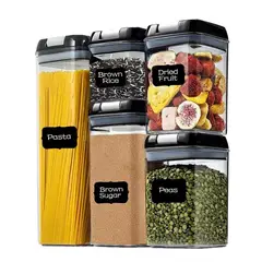 GENERICO - Contenedores recipientes hermético de cocina alimentos 5 pcs