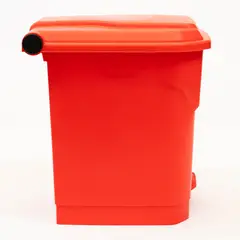 GENERICO - Basurero 30 Litros con pedal central Rojo