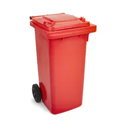 GENERICO - Basurero de 240 Litros Rojo