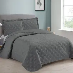 ANDES - QUILT LISO GRIS 2 PLAZAS