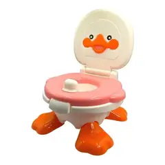 BEST HOUSE - Pelela Wc Multiuso Patito 3 En 1 Bebes Niños - Rosa