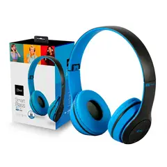 MLAB - Audífonos Smart Bass 9067 Bluetooth Y Jack 35mm Azul