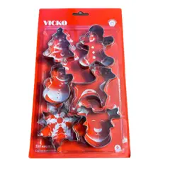 GENERICO - Cortador Galletas Navidad B 6 pcs