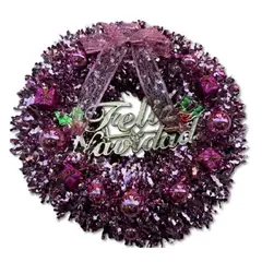 GENERICO - CORONAS O GUIRNALDAS NAVIDEÑAS 40CM DISEÑO VIOLETA WYN