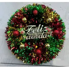 GENERICO - CORONAS O GUIRNALDAS NAVIDEÑAS 40CM MULTICOLOR WYN