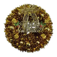 GENERICO - CORONAS O GUIRNALDAS NAVIDEÑAS 40CM DORADO WYN