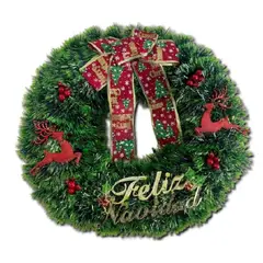 GENERICO - CORONAS NAVIDEÑAS 40CM VERDE RENO WYN