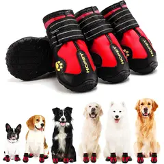 LERNEN - Zapatos Impermeables y Reflectantes Para Perros Talla 8