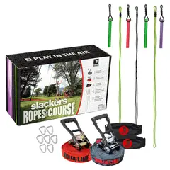 SLACKERS - Set de Juego Obstáculos Ropes Course 11 m Kit 36 Ft