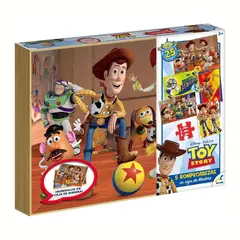 IMEXPORTA - Rompecabezas 5 en 1 Caja Madera Toy Story-Pixar