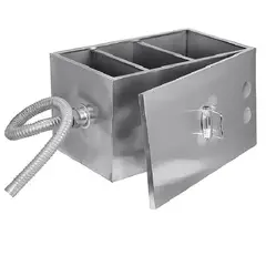 YOMYM - Separador De Agua Y Aceite De Acero Inoxidable Para Cocina 50×25×25cm