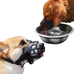 GENERICO - Bozal Para Perros De Goma - Talla 3 - Color Negro