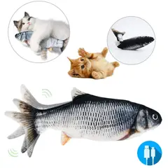 GENERICO - Juguete Para Gatos Pez Electrico Carga Usb + Catnip