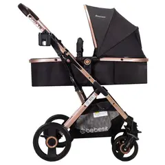 BEBESIT - Coche Cuna Paseo Vox Gold Negro
