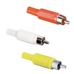 GENERICO - SET DE 12 CONECTOR RCA MACHO PLASTICO SET 1 PIEZA