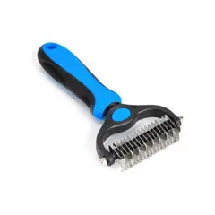 GENERICO - Cepillo Deslanador Para Perros Y Gatos Peine Quita Pelo AZUL