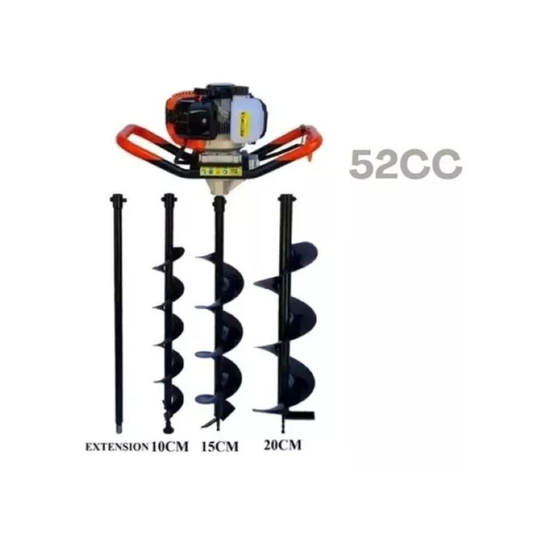 Ahoyador Barreno +3 Brocas + Extensión Licencia Japonés 52cc
