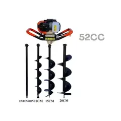 GENERICO - Ahoyador Barreno +3 Brocas + Extensión Licencia Japonés 52cc