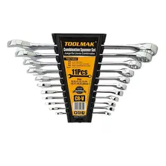 GENERICO - Juego De Llaves Punta Corona Combinadas 11 piezas 8-24 mm Toolmak