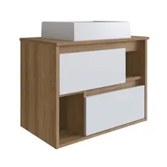 DF HOME - Vanitorio Mural Nova Blanco Castaño con Lavamanos LVP03077