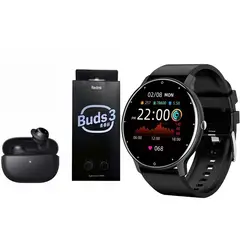 XIAOMI - ZL02D reloj inteligente deportivo+combo RedMi Buds3Lite-Negro