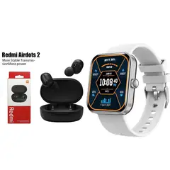 XIAOMI - F16-Plata reloj inteligente deportivo+combo Redmi AirDots2