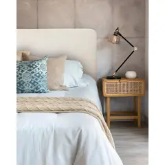 KABECEROS - RESPALDO CURVO - SÚPER KING - VELVET COLOR BEIGE