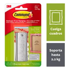 3M - Colgador Cuadro 22kg Tiras Estabilizadoras Command