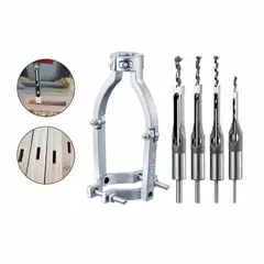 GENERICO - Set De Brocas Para Agujeros Cuadrados + Adaptador De Taladro