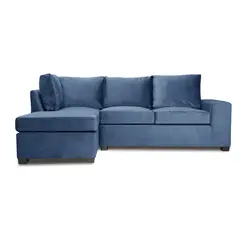 INNOVAMUEBLES - Seccional Senna Izquierdo Felpa Azul.