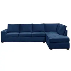 INNOVAMUEBLES - Seccional Senna XL Derecho Felpa Azul.