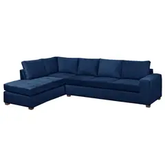 INNOVAMUEBLES - Seccional Senna XL Izquierdo Felpa Azul.