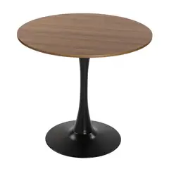 MOBOI - Mesa Comedor Redonda Tulip Wood 80cm Diametro Negra