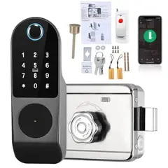KUANGYE - Cerradura Inteligente Wifi Huella Digital 6 En 1 Para Tuya Smart